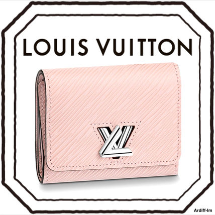 Louis Vuitton EPI 2020 SS Unisex Plain Leather Folding Wallet Small Wallet Logo M63323 