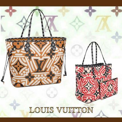 Louis Vuitton NEVERFULL 2020 21AW Monogram Canvas Leather Party Style Elegant Style Logo Totes M56583 M56584 