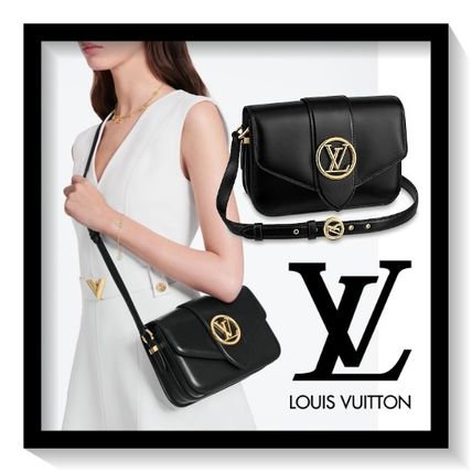 Louis Vuitton Monogram Blended Fabrics 2WAY Plain Leather Elegant Style M55948 