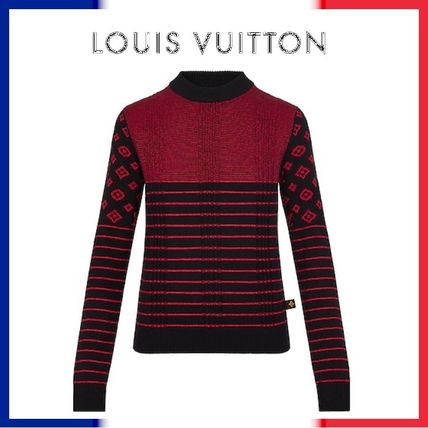 Louis Vuitton MONOGRAM 2020 21AW Stripes Monogram Casual Style Cashmere Bi color Long Sleeves 