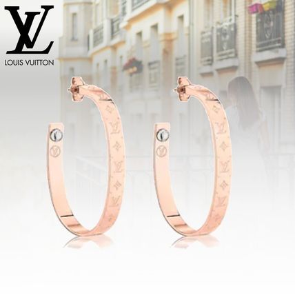 Louis Vuitton Nanogram Hoop Earrings M00221 