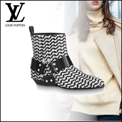 Louis Vuitton 2019 20AW Leather Logo Ankle  Booties Boots 1A5SMX 