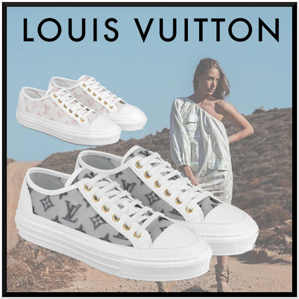 Louis Vuitton 2020 21AW Monogram Plain Toe Rubber Sole Casual Style Blended Fabrics 1A87EV 1A87EF 