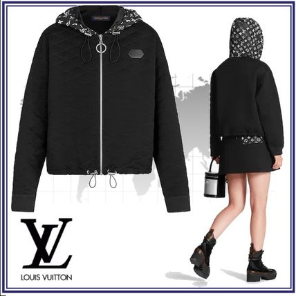 Louis Vuitton 2020 Cruise Monogram Silk Nylon Long Sleeves Plain Cotton 