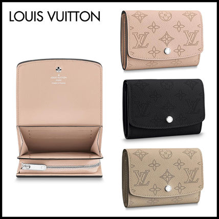 Louis Vuitton IRIS Plain Leather Small Wallet Folding Wallets 