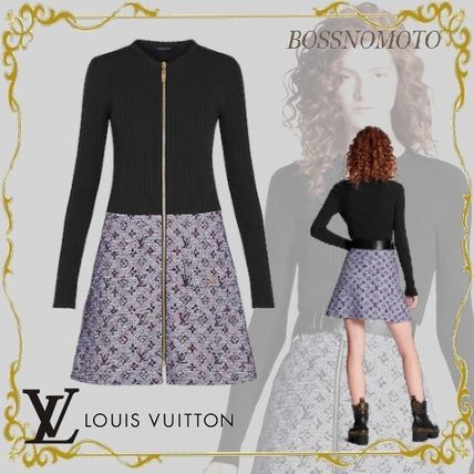 Louis Vuitton MONOGRAM 2020 SS Bi Material Dress 1A6848 