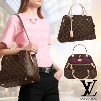Louis Vuitton MONTAIGNE 2020 SS Monogram Casual Style Canvas 2WAY Leather Party Style M41056 
