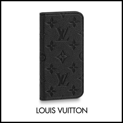 Louis Vuitton MONOGRAM EMPREINTE Monogram Unisex Leather iPhone XS Logo Smart Phone Cases 