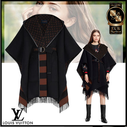 Louis Vuitton Stripes Monogram Wool Ponchos  Capes 