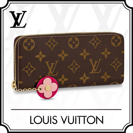 Louis Vuitton 2020 SS Monogram Leather Long Wallet Chain Wallet Logo Long Wallets M68314 