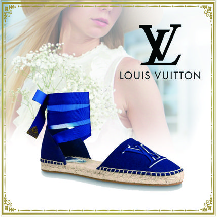 Louis Vuitton 2020 SS Monogram Round Toe Rubber Sole Lace up Casual Style 