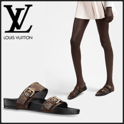 Louis Vuitton MONOGRAM 2020 SS Monogram Casual Style Leather Logo Sandals 
