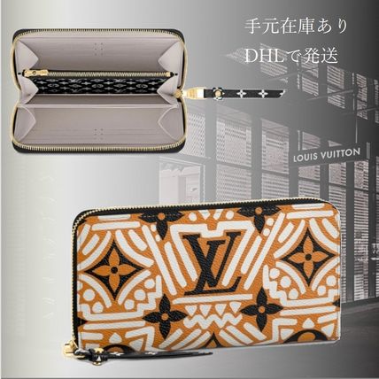 Louis Vuitton 2020 21AW Monogram Canvas Leather Long Wallet Logo Long Wallets 