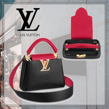 Louis Vuitton 2020 21AW Calfskin Blended Fabrics 2WAY Plain Leather Party Style M56848 
