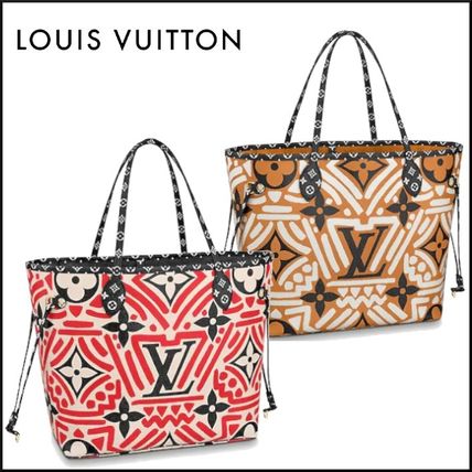 Louis Vuitton MONOGRAM 2020 21AW Flower Patterns Monogram Casual Style A4 Leather Logo Totes M56583 M56584 