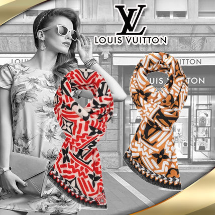 Louis Vuitton 2020 21AW Knit  Fur Scarves M76484 M76485 