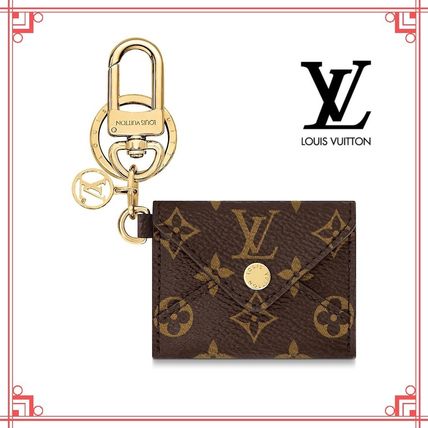 Louis Vuitton Monogram Unisex Leather Bridal Logo Keychains  Bag Charms M69003 