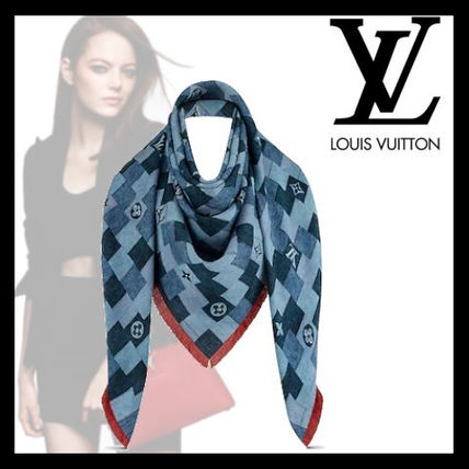 Louis Vuitton Wool Silk Elegant Style Lightweight Scarves  Shawls M76159 