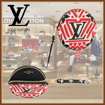 Louis Vuitton 2020 21AW Unisex Canvas Leather Small Wallet Logo Coin Cases M69505 