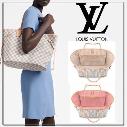 Louis Vuitton DAMIER AZUR 2020 SS Casual Style 2WAY Leather Totes 