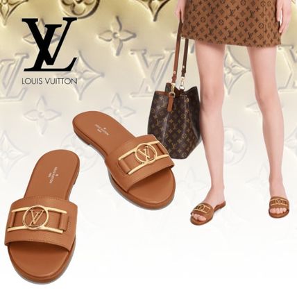 Louis Vuitton 2020 SS Lock It Flat Mules 1A64ZO 