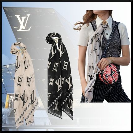Louis Vuitton MONOGRAM 2020 21AW Monogram Silk Logo Lightweight Scarves  Shawls M76501 M76500 