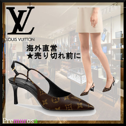 Louis Vuitton 2020 21AW Leather Pin Heels Elegant Style Pointed Toe Pumps  Mules 1A5NTI 