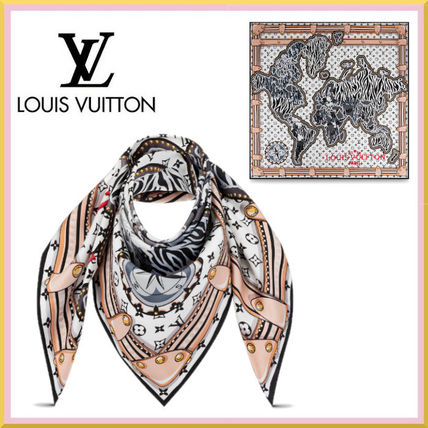 Louis Vuitton MONOGRAM Monogram Silk Lightweight Scarves  Shawls M76397 