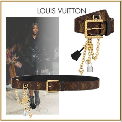 Louis Vuitton 2020 SS Monogram Blended Fabrics Chain Leather Elegant Style Logo 