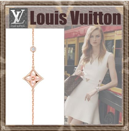 Louis Vuitton MONOGRAM Casual Style Flower 18K Gold Office Style Elegant Style Q95538 