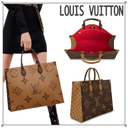 Louis Vuitton Monogram Unisex A4 2WAY Leather Elegant Style Totes M44576 