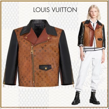 Louis Vuitton 2020 21AW Short Monogram Blended Fabrics Street Style Leather Logo 