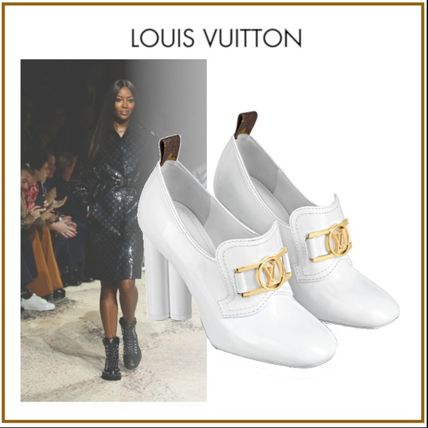 Louis Vuitton 2020 SS Monogram Square Toe Blended Fabrics Plain Leather 