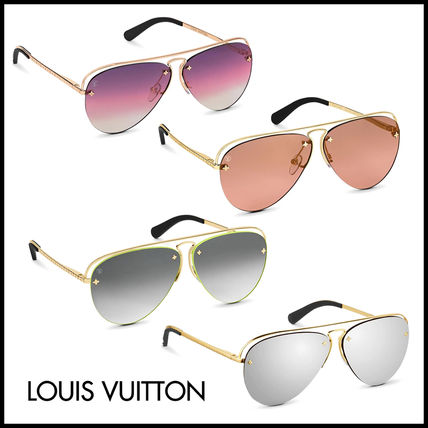 Louis Vuitton Unisex Street Style Tear Drop Sunglasses 