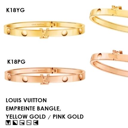 Louis Vuitton 2020 SS Empreinte Bangle Pink Gold Q95635 Q95623 