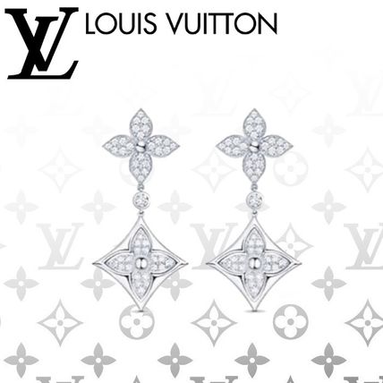 Louis Vuitton 2020 SS Color Blossom Long Earrings White Gold And Diamonds Q96501 