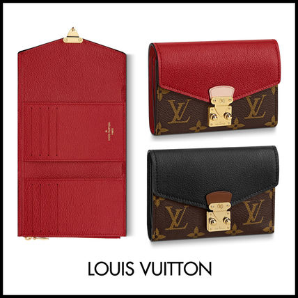 Louis Vuitton PALLAS Monogram Leather Folding Wallet Folding Wallets 