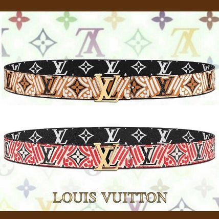 Louis Vuitton 2020 21AW Monogram Leather Party Style Elegant Style Logo Belts M0312U M0311U 