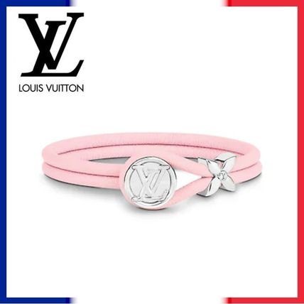 Louis Vuitton Casual Style Leather Elegant Style Metallic Bracelets 
