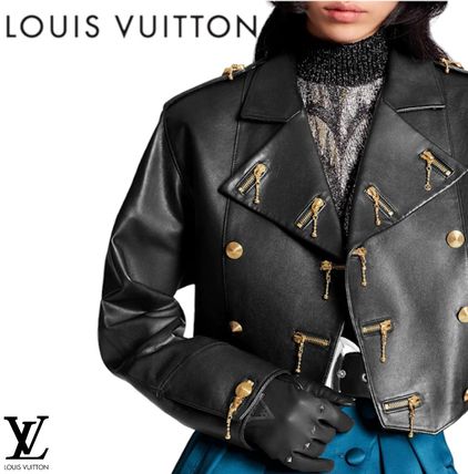Louis Vuitton Embellished Leather Jacket 1A623H 