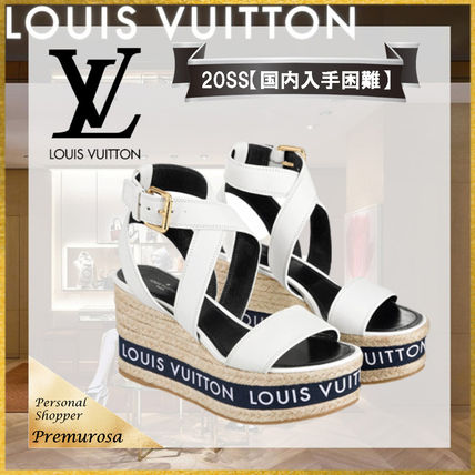 Louis Vuitton 2020 SS Platform Rubber Sole Casual Style Plain Leather 