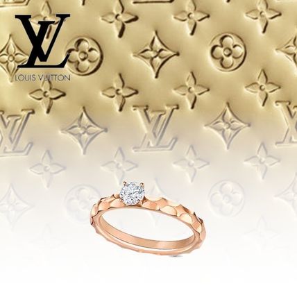 Louis Vuitton Monogram Infini Engagement Ring Pink Gold And Diamonds Q9M33Z 