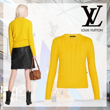 Louis Vuitton Long Sleeves Plain V neck  Crew neck 1A839M 