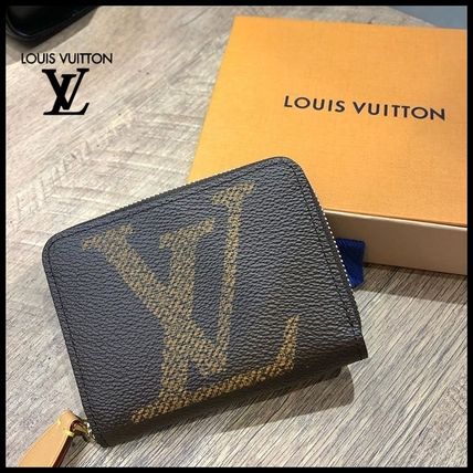 Louis Vuitton Monogram Bi color Leather Logo Coin Cases M69354 