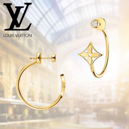 Louis Vuitton Idylle Blossom Small Hoop Earring Yellow Gold And Diamond Q96332 