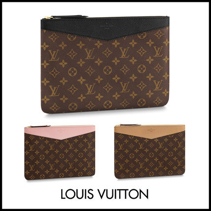 Louis Vuitton MONOGRAM Monogram Unisex Leather Logo Pouches  Cosmetic Bags 