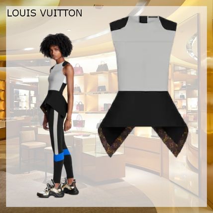 Louis Vuitton MONOGRAM 2020 SS Monogram Casual Style Nylon Peplum Sleeveless U Neck Plain 1A7SDS 