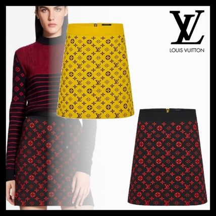 Louis Vuitton 2020 21AW Short Monogram Wool Mini Skirts 1A8382 1A8389 