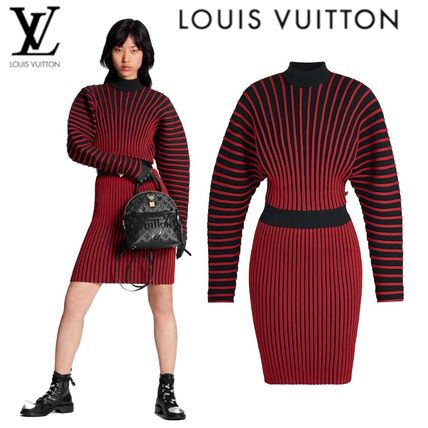 Louis Vuitton Accordion Pleats Knit Dress 1A636R 