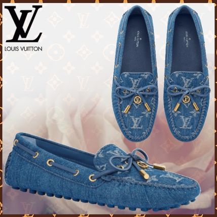 Louis Vuitton MONOGRAM 2020 SS Monogram Plain Toe Rubber Sole Blended Fabrics Bi color 